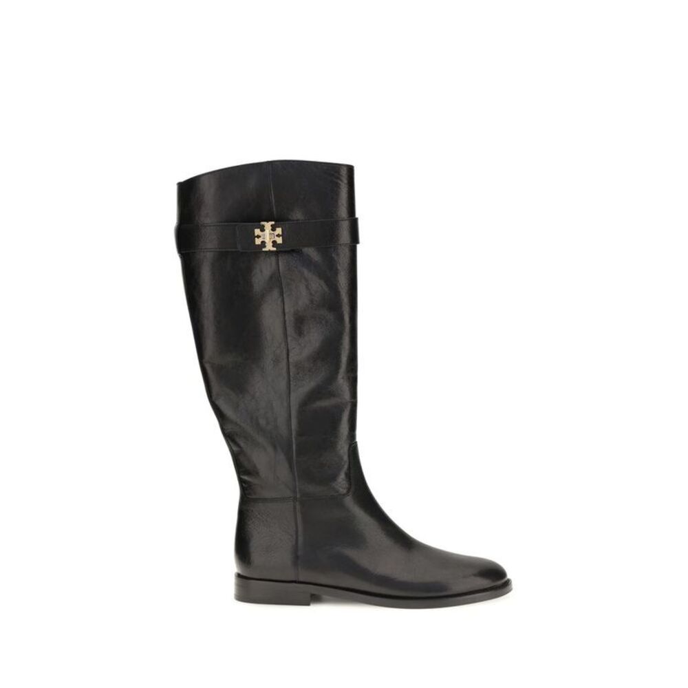 Tory Burch Black Calf Leather Bos Taurus Lace-Up Women's Boots